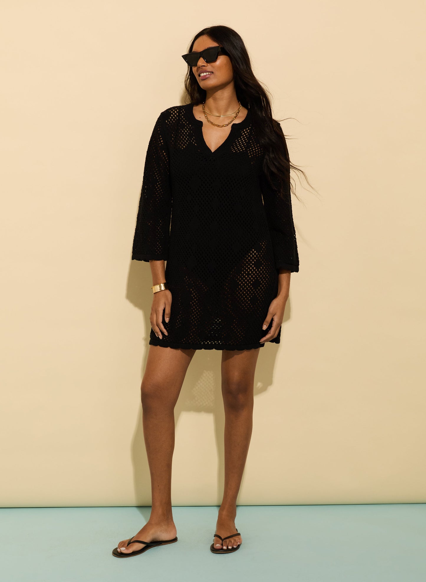 Anette Blended Ecotec Crochet Dress