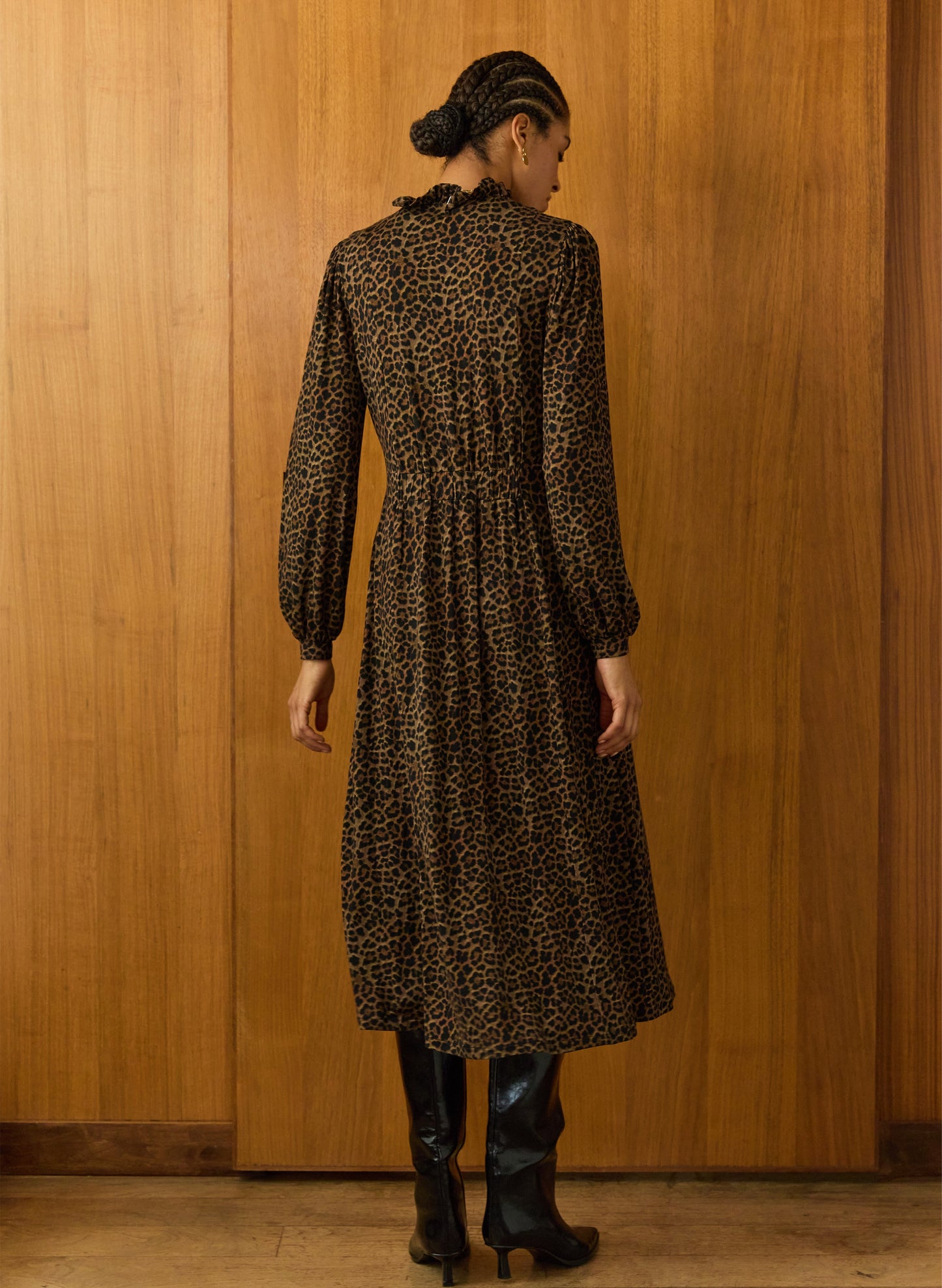 Hannah Printed Jersey Midi Dress