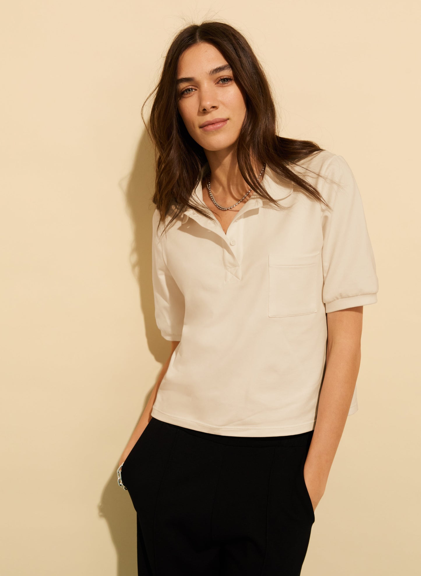 Cassidy Organic Cotton Polo Tee