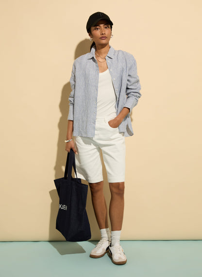 Winfrey Organic Cotton Stretch Denim Shorts