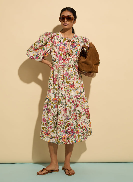 Isabelle Organic Cotton Kaftan Dress