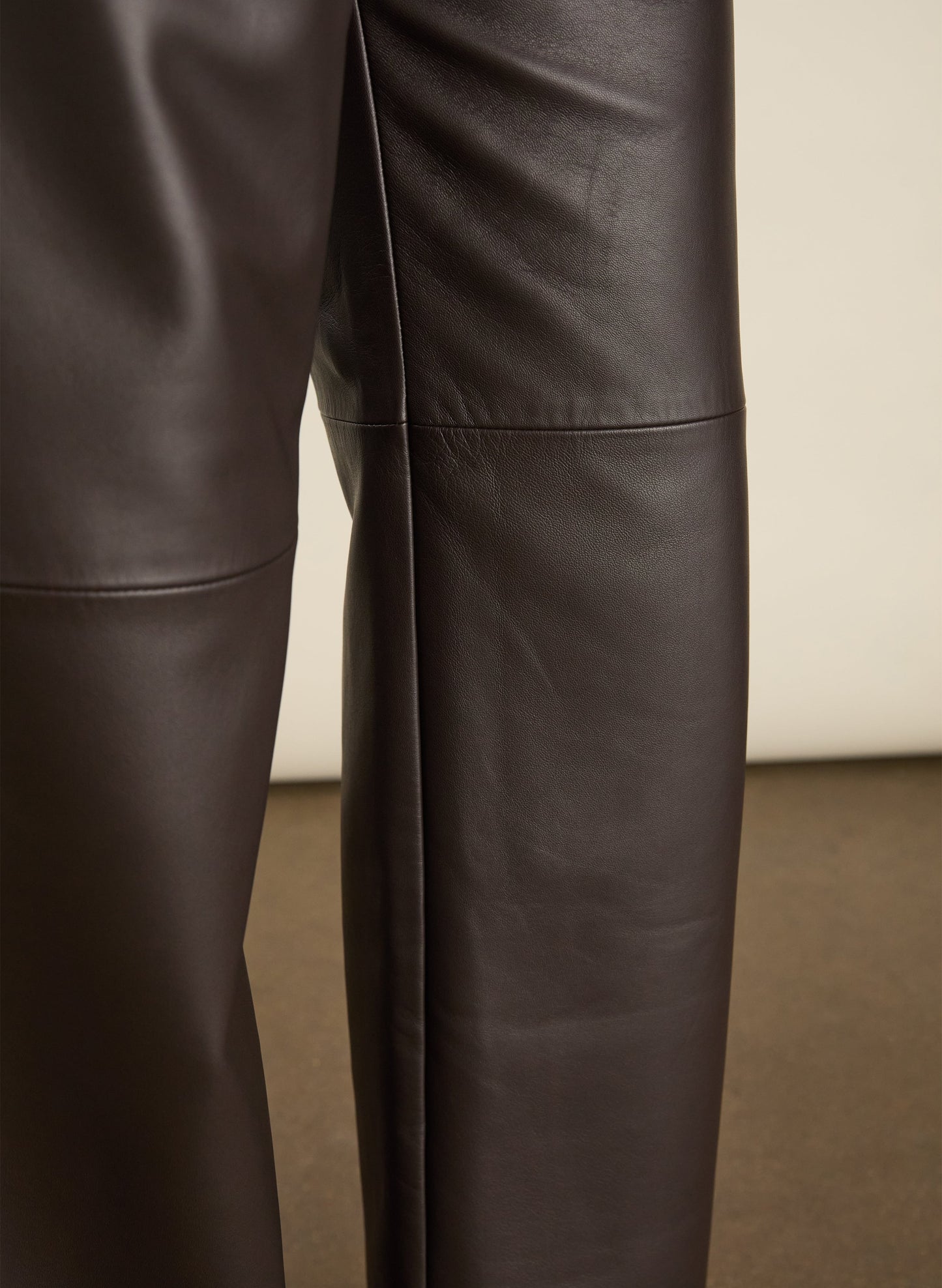 Rach Leather Wide Leg Trousers
