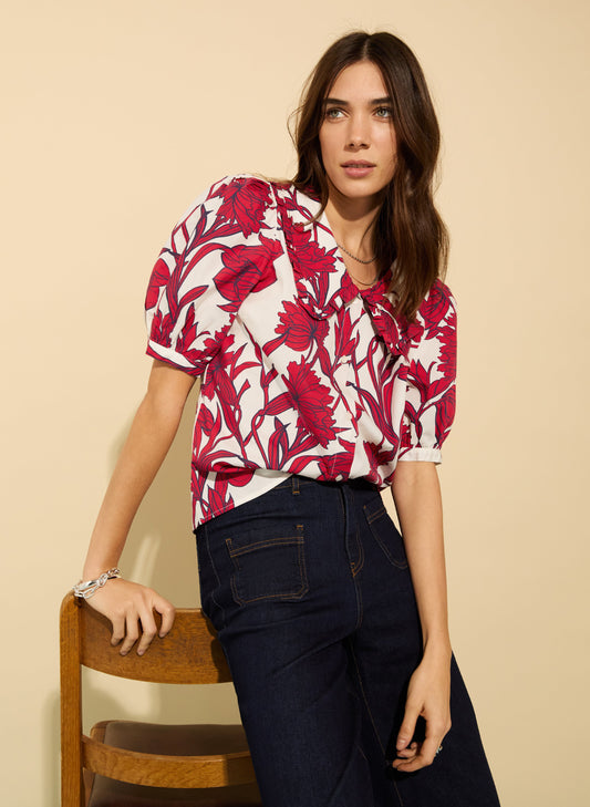 Rosana Organic Cotton Collar Blouse