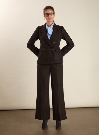 Easton Wool Blend Wide Leg Trousers