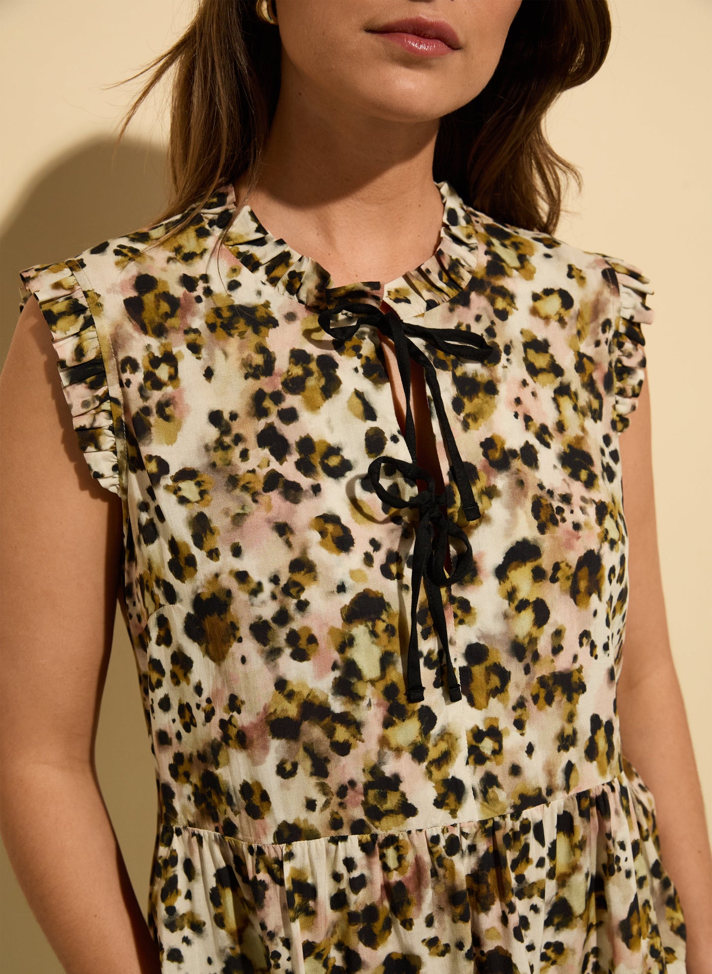 Nicole Printed Sleeveless Blouse