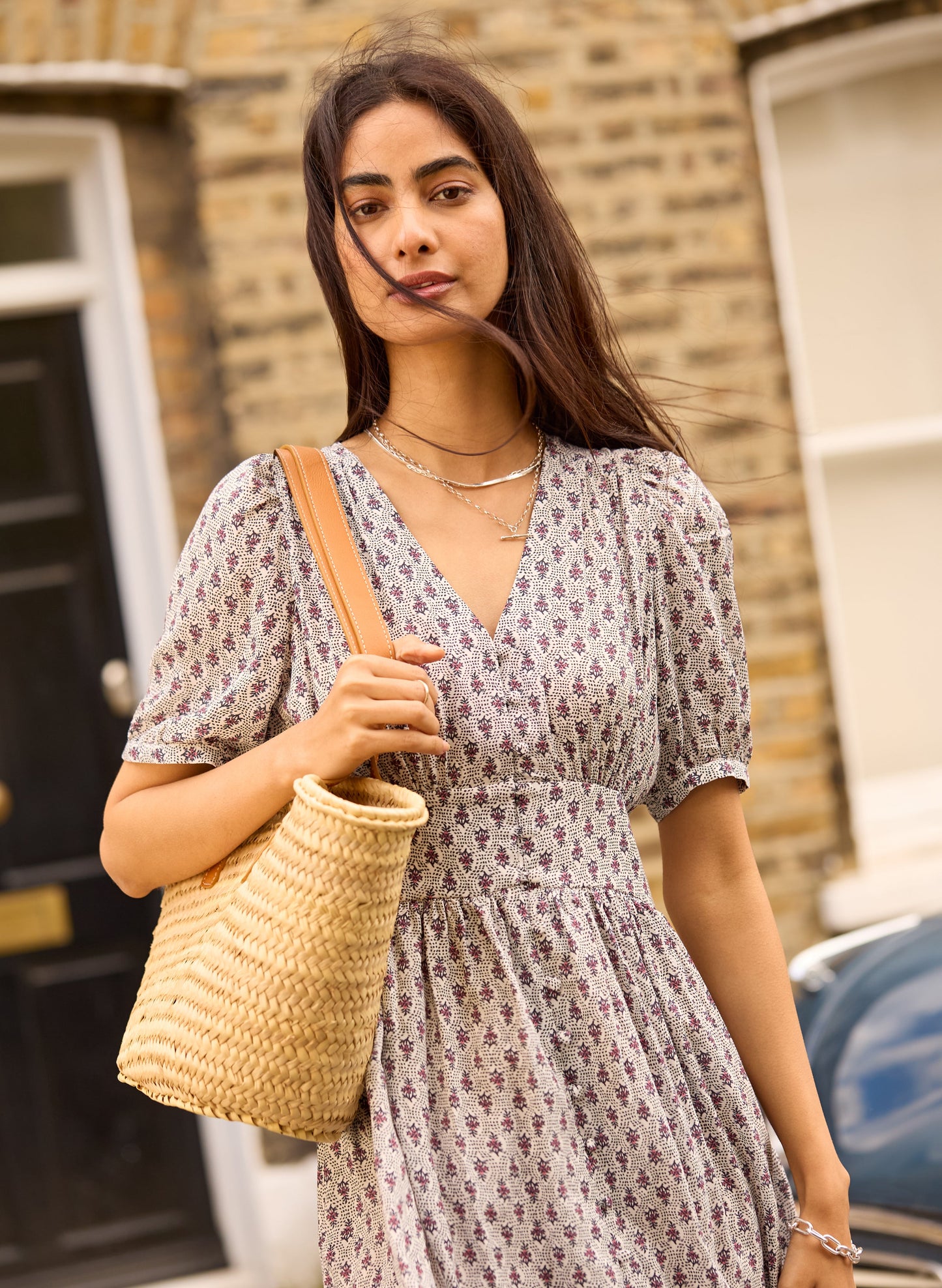 Holly V-Neck Waisted Midi Dress