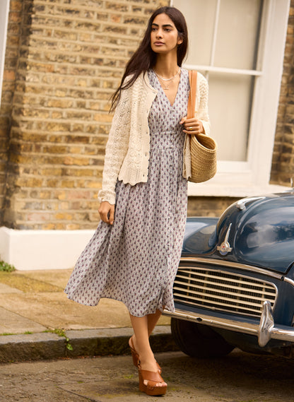 Holly V-Neck Waisted Midi Dress