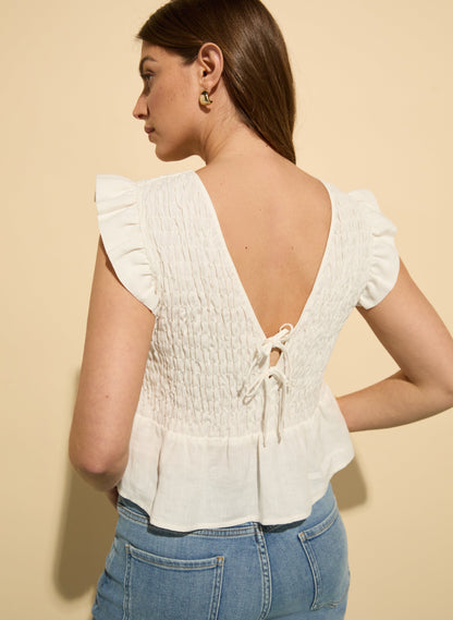 Danielle Hemp Smocked Blouse