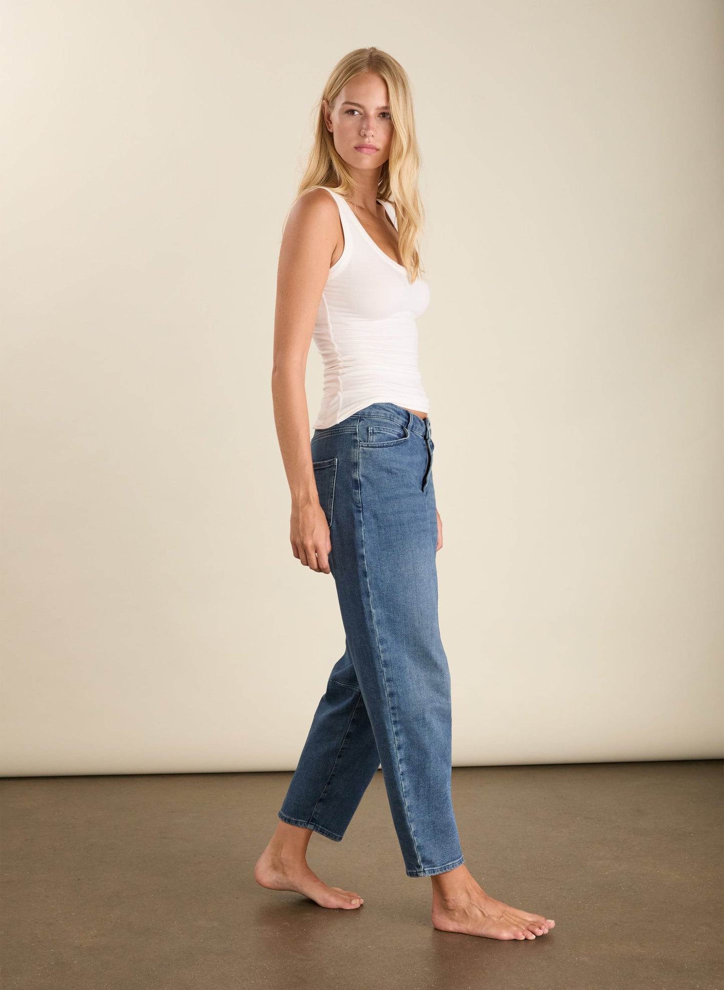 Nixi Organic Cotton Stretch Denim Barrel Jeans