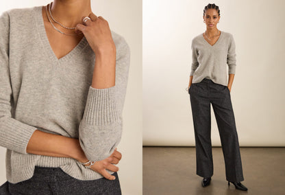 Emmeline Wool Blend V-Neck Jumper
