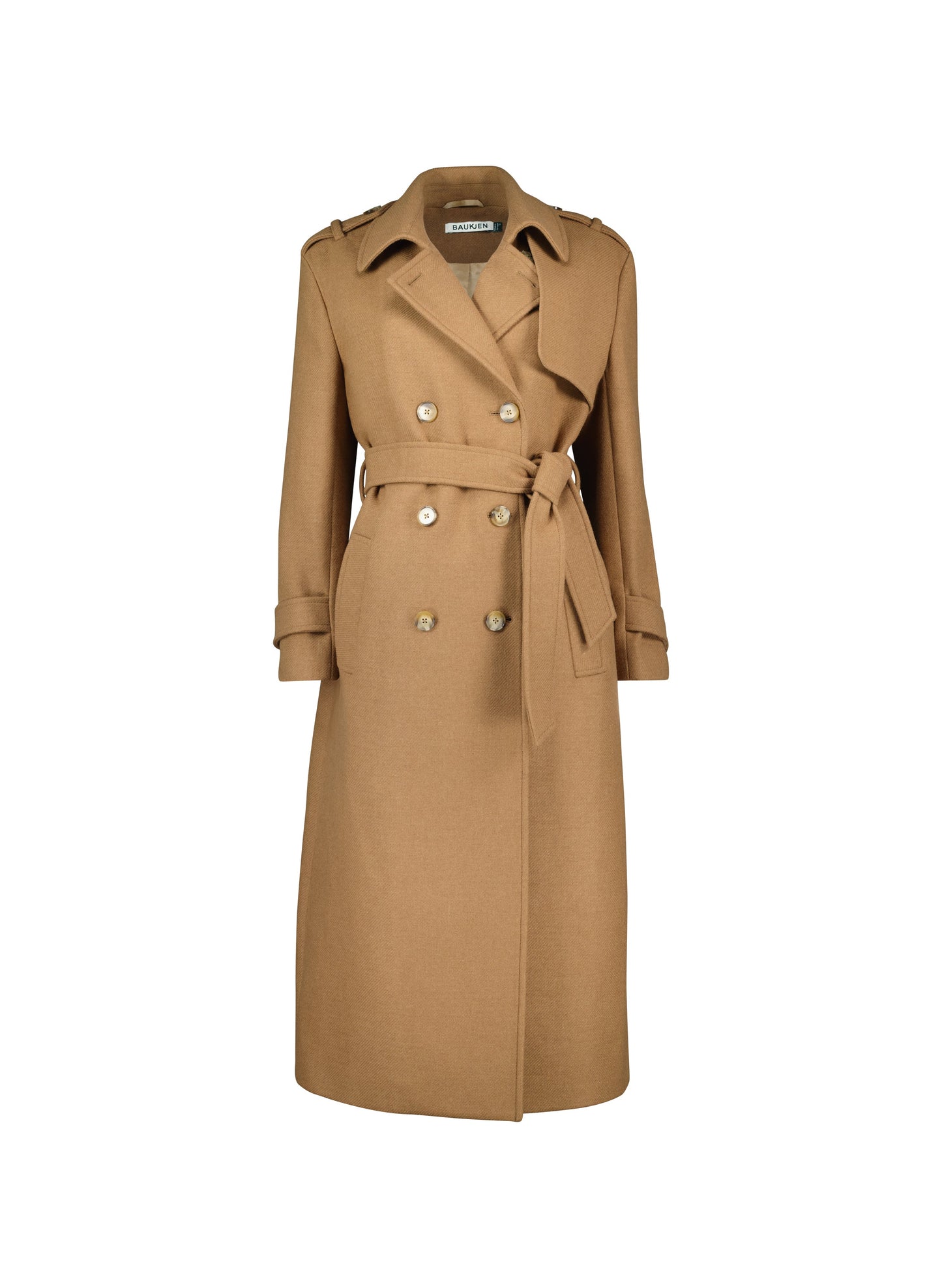 Ingrid Belted Wool Trench Coat