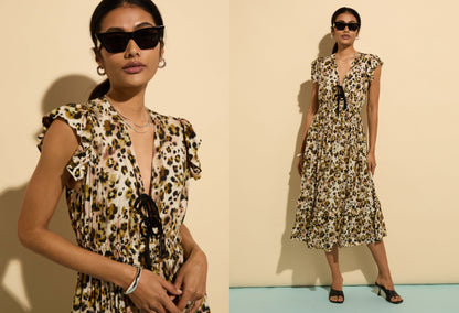 Philippine Printed Tie Detail Dress