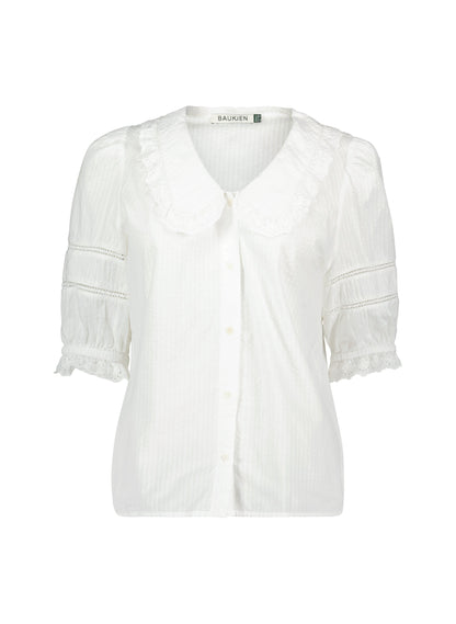 Marti Organic Cotton Broderie Detail Blouse