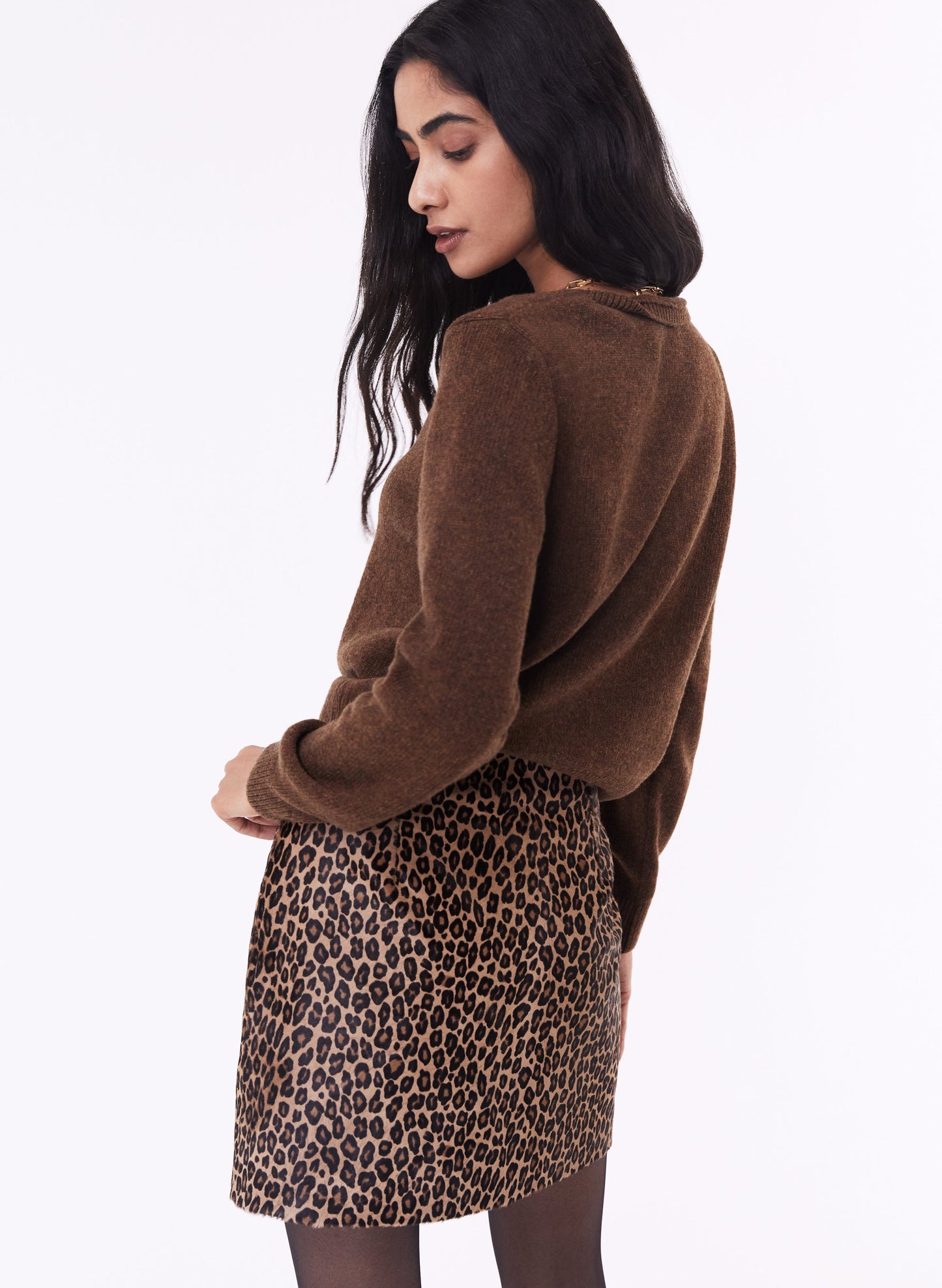 Marie Wool Blend Crew Neck Cardigan