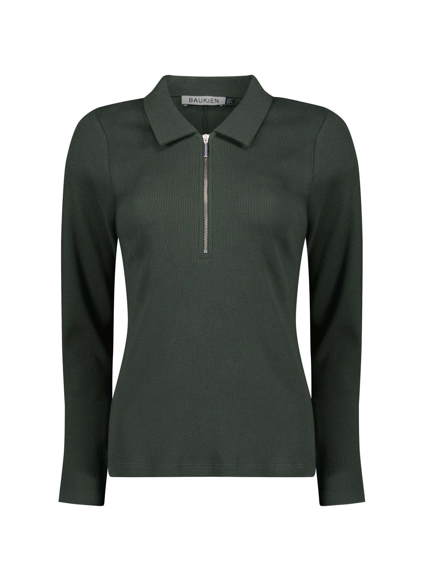 Organic Cotton Zip Collar Top