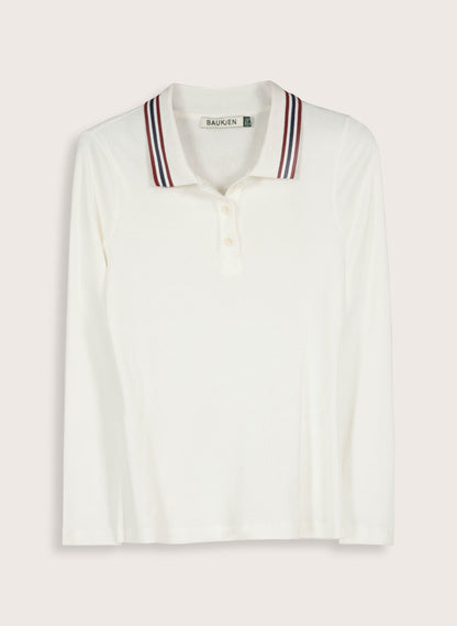 Cameron Organic Cotton Stripe Collar Top