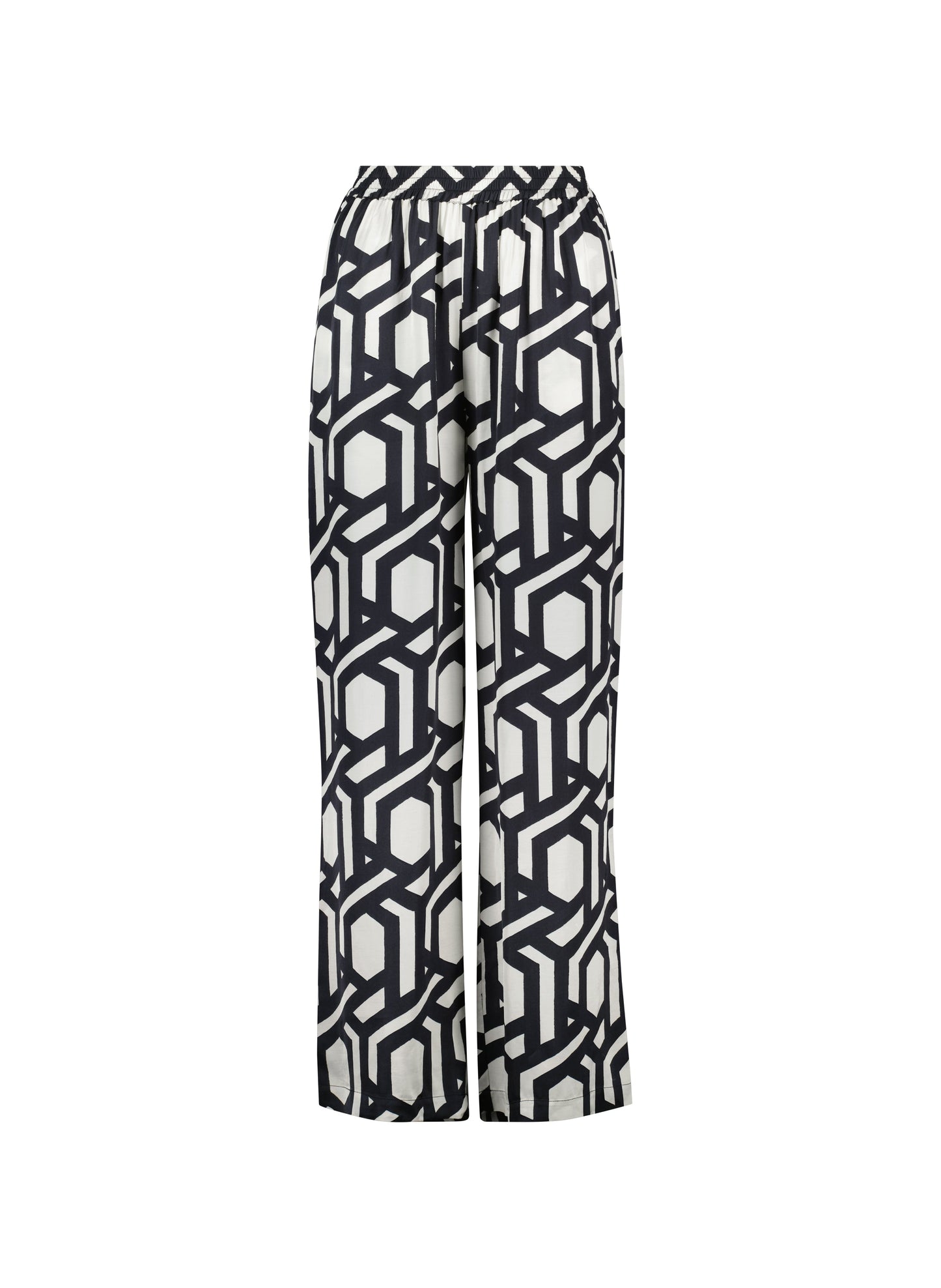 Kay Printed Satin Wide Leg Trousers