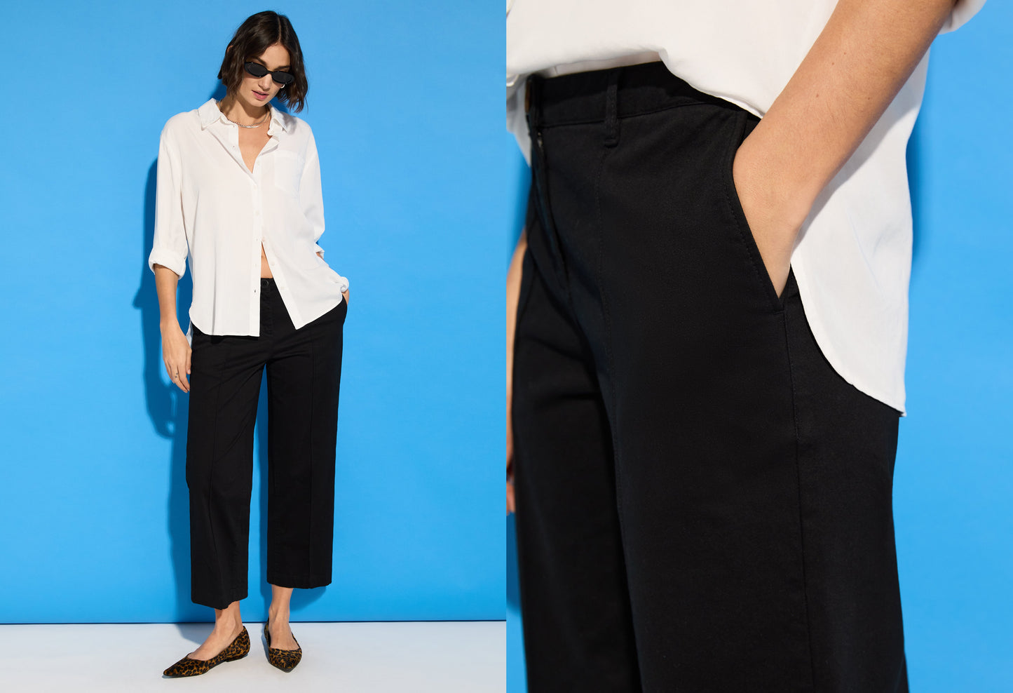 Taylor Organic Cotton Cropped Trousers